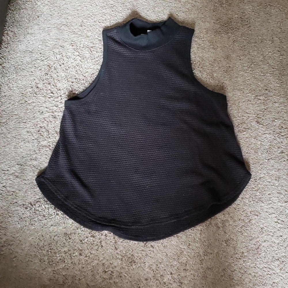 Silence + Noise black mesh high neck top sz S